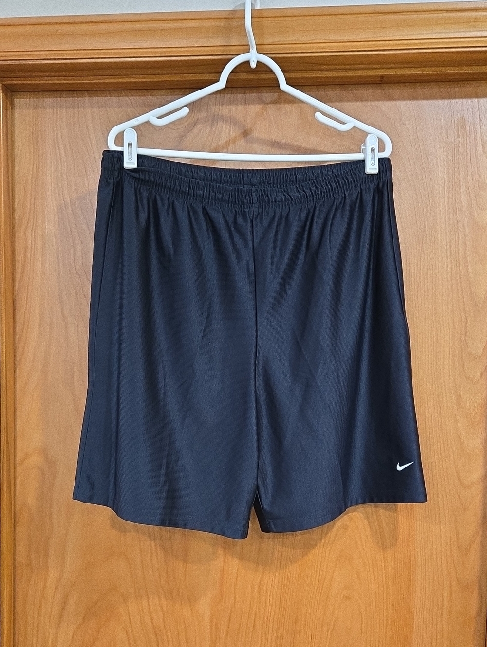 Nike Men’s Black Athletic Shorts with White Swoosh